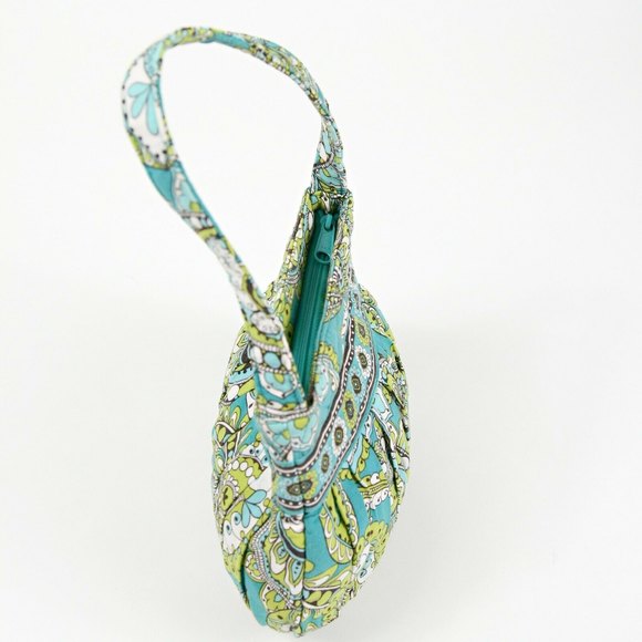 Vera Bradley Peacock Green Paisley Small Bucket Purse - Retired Pattern - Picture 2 of 7